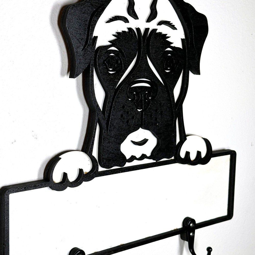 Boxer dog leash holder