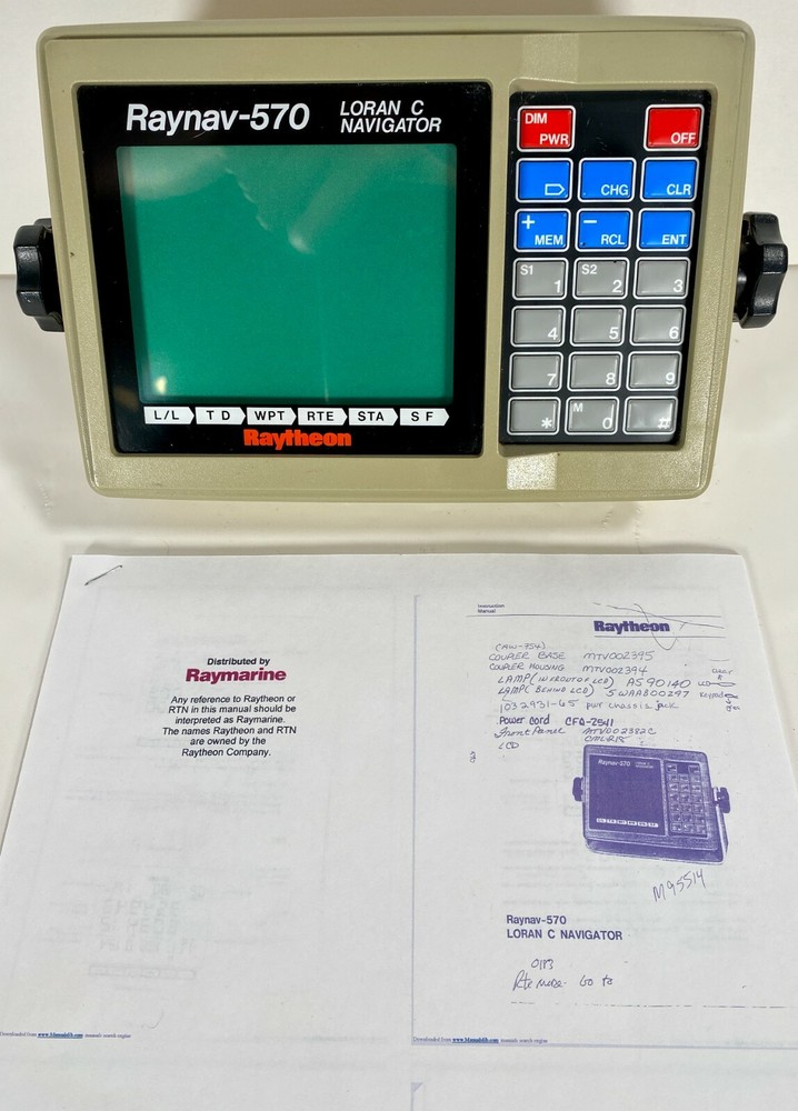 Raytheon Raynav-570 Loran C Marine Navigator ~ Untested / Working When Pulled