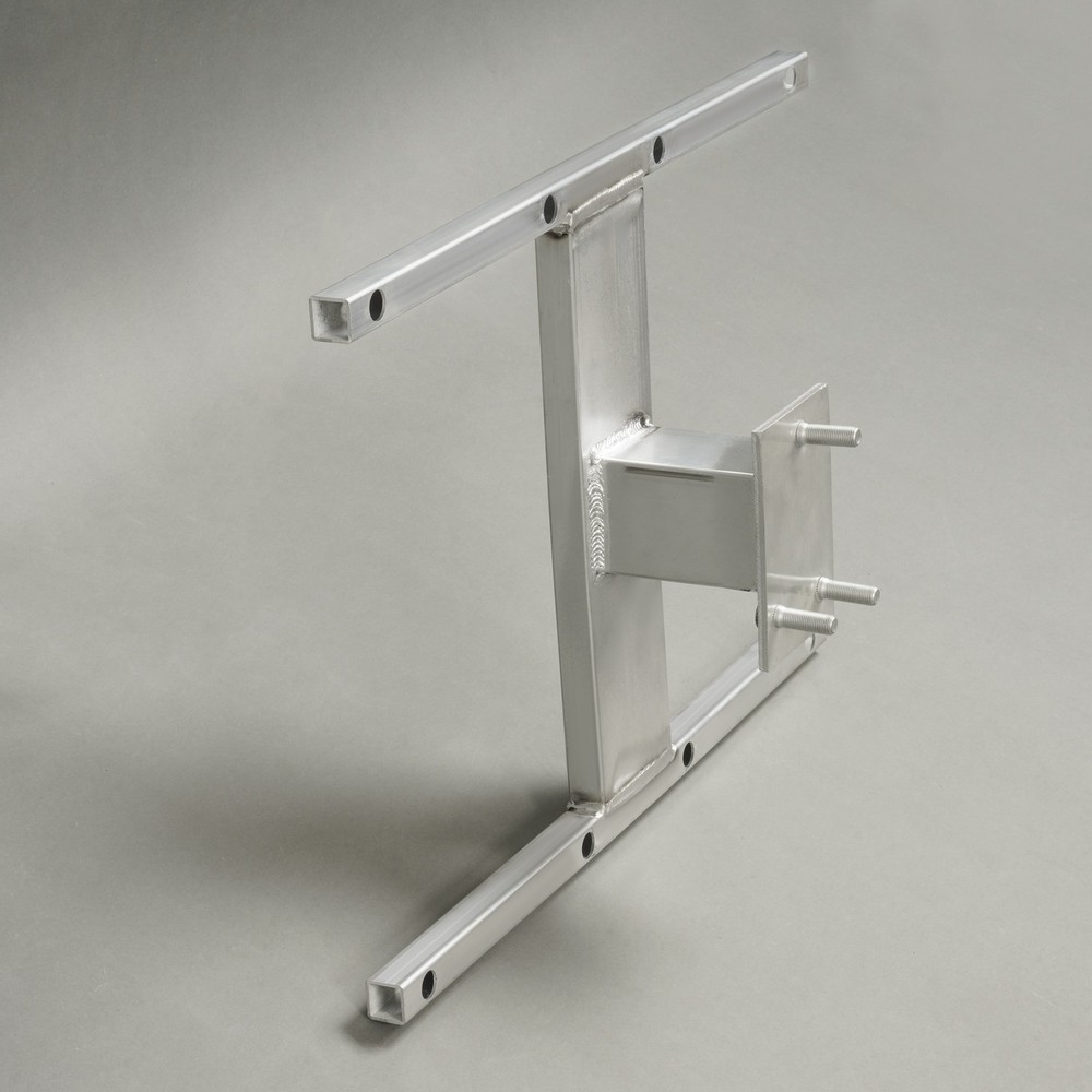 16" Stud Spacing Trailer Mount H-Mount Spare Tire Carrier 5-Lug Wheel, Aluminum