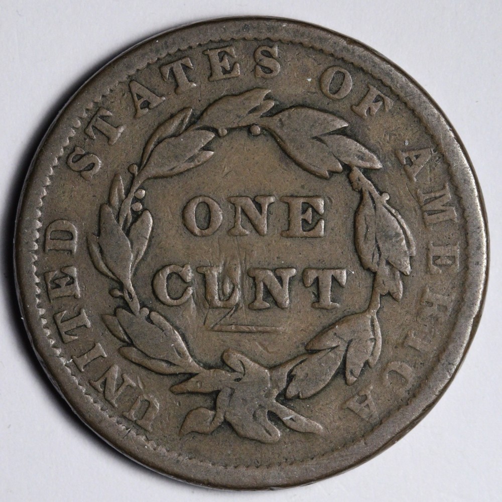 1837 Coronet Head Large Cent VG E257 ZACL