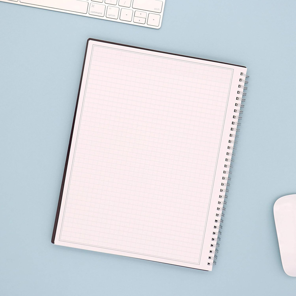 Notes Professional Notebook, Flexible Cover, Twin-Wire Binding, 8.5" X 11", Gray