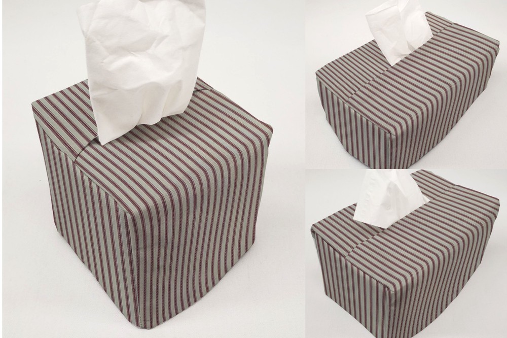 Ticking Stripe Tissue Box Cover (3 Colors Available)