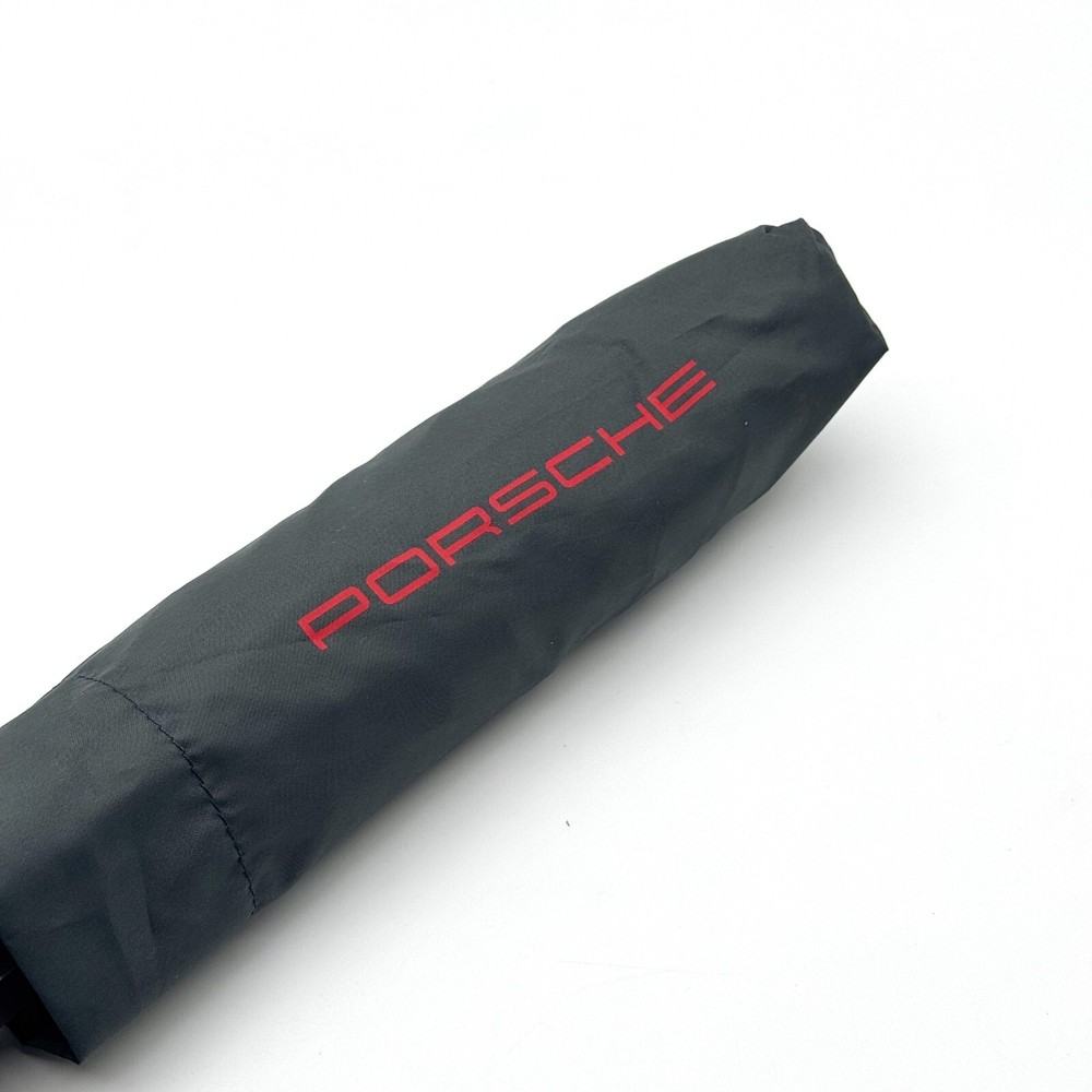 Porsche Short Handle Umbrella w/ Auto Open – Red Logo, Compact & Durable