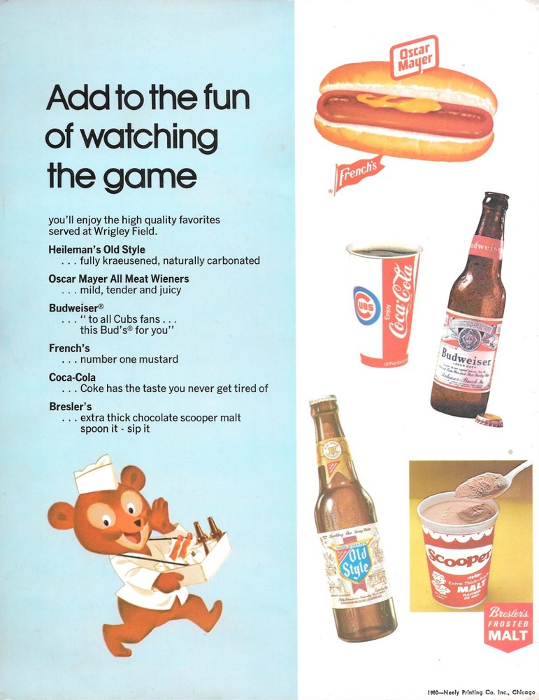 1980 Chicago Cubs Program & Scorecard - Versus Expos - Scored