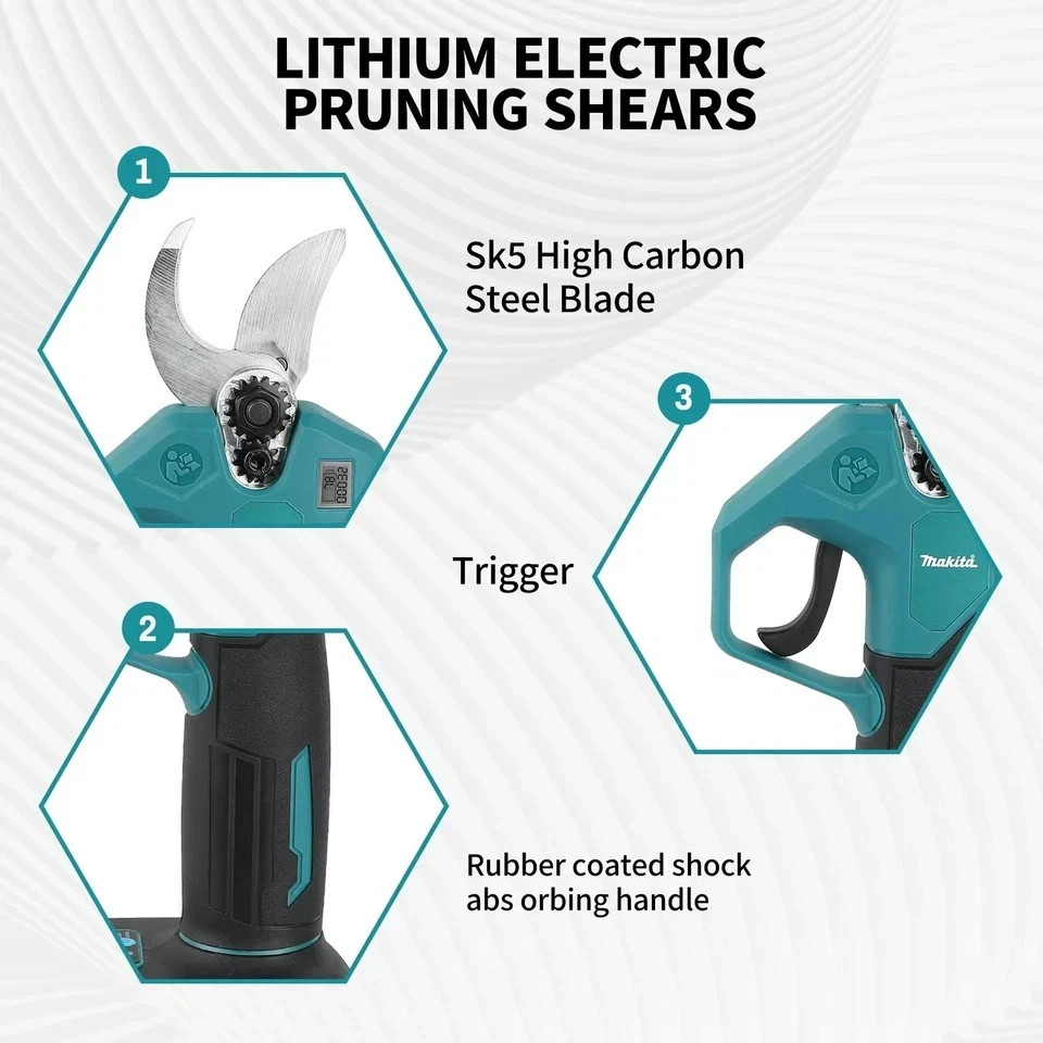 Makita Electric Pruning Scissors 18V Blade 40mm Professional