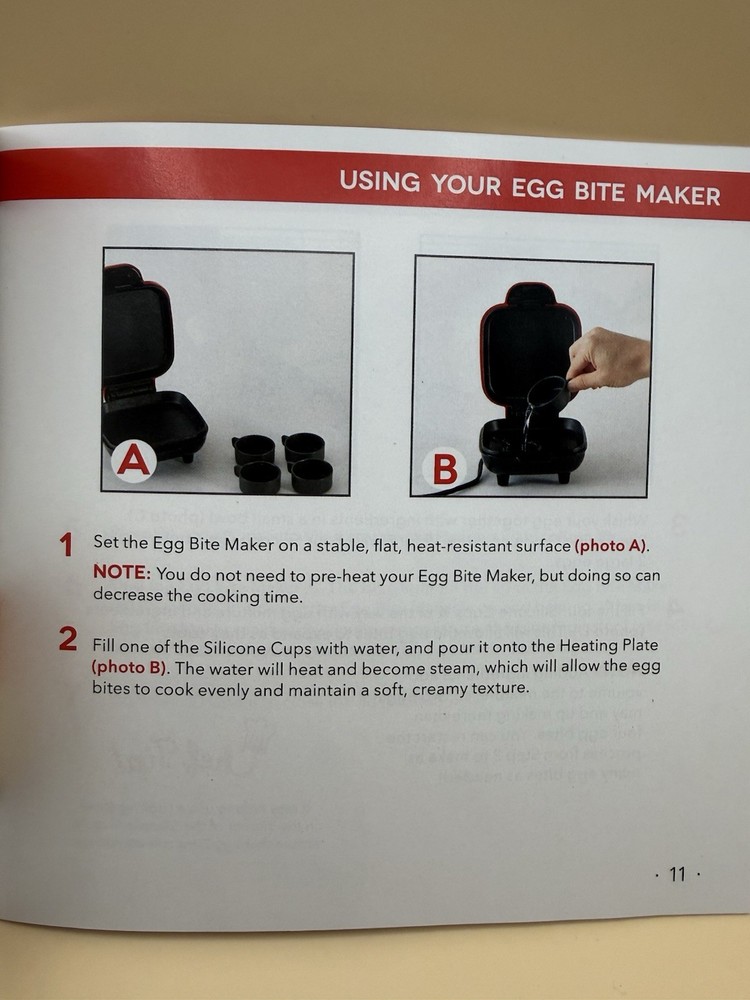 New, Open Box, Dash Mini Egg Bites Maker