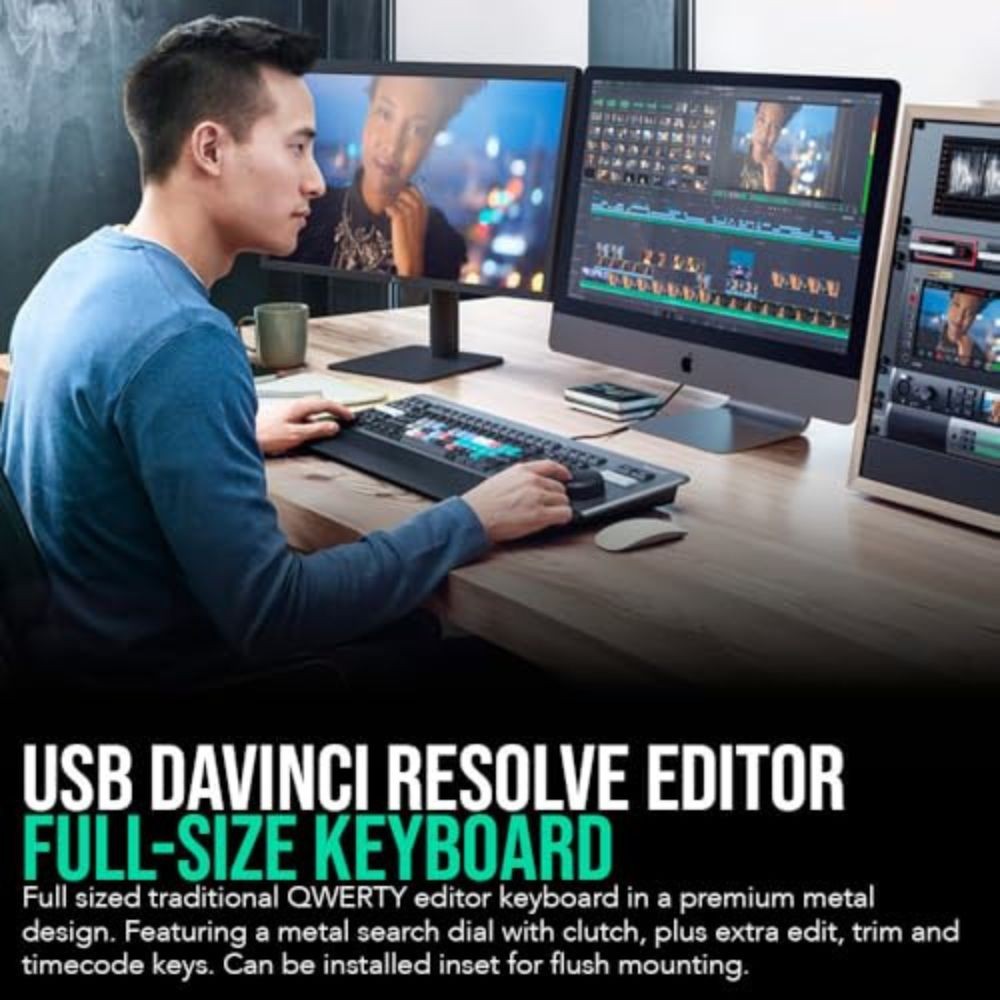 Blackmagic Design DaVinci Resolve Editor Keyboard with Resolve Software