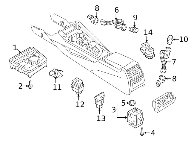 Genuine Audi Top Switch 8W7-959-727-5PR