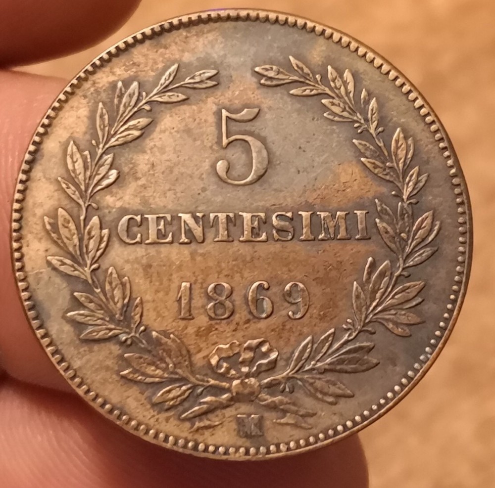 5 Centesimi 1869, San Marino, Ref. 3390
