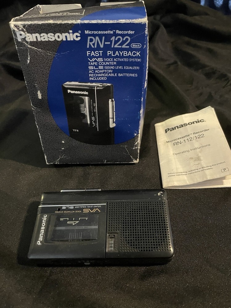 Panasonic Fast Playback Microcassette Recorder RN-122 Voice Activated