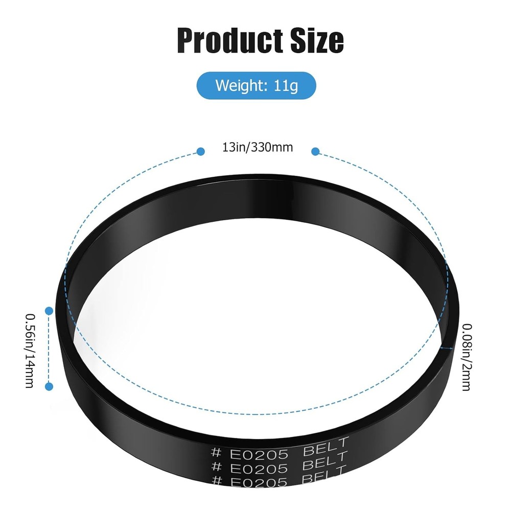 Replacement E0205 Vacuum Belt for Eureka PowerSpeed Lightweight 2-Pack