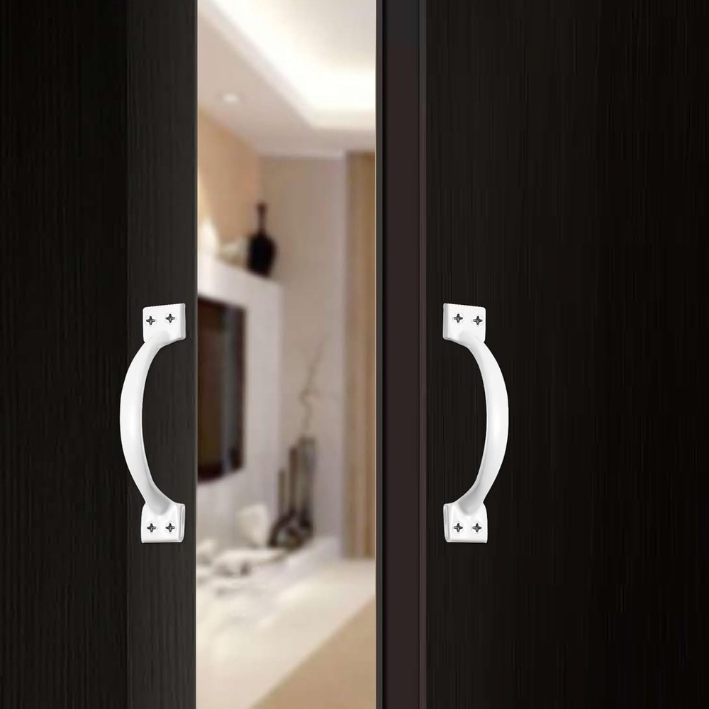 2 Pack Stainless Steel Gate Handle Screen Door White