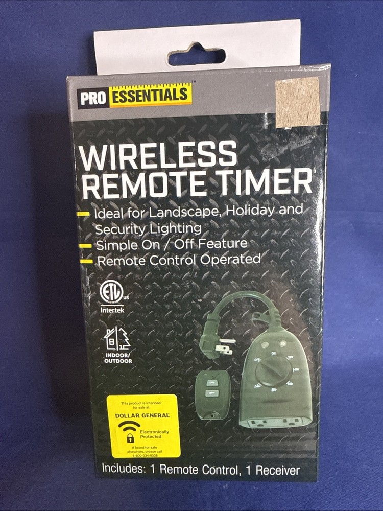 Pro Essentials ~ Wireless Remote Timer~Ideal For Landscape Security Holiday