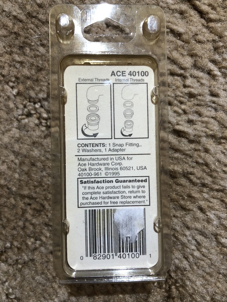 ACE ~ Snap Fitting for Dishwasher Coupling ~ 40100