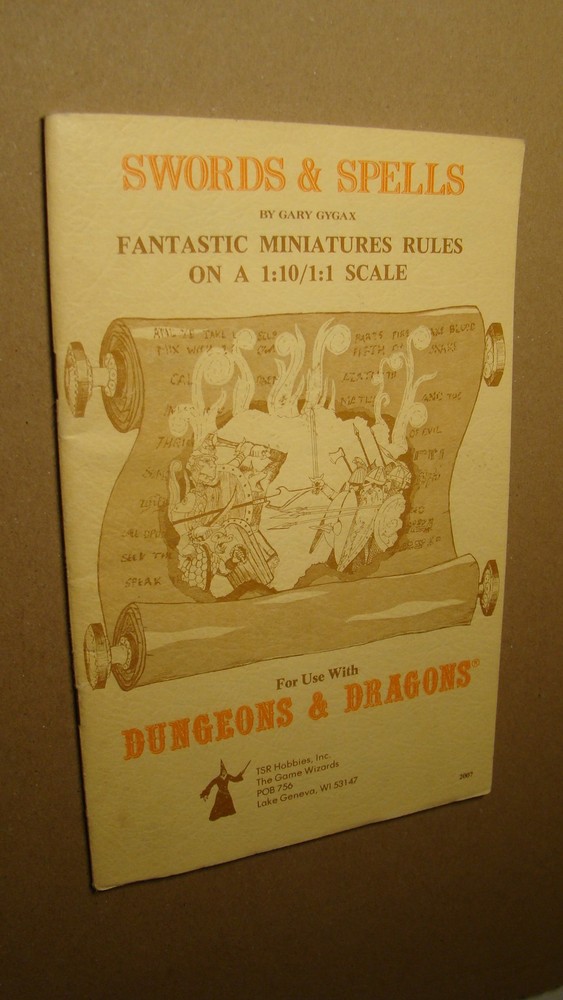 ORIGINAL - SWORDS & SPELLS - 1979 *NICE COPY* DUNGEONS DRAGONS