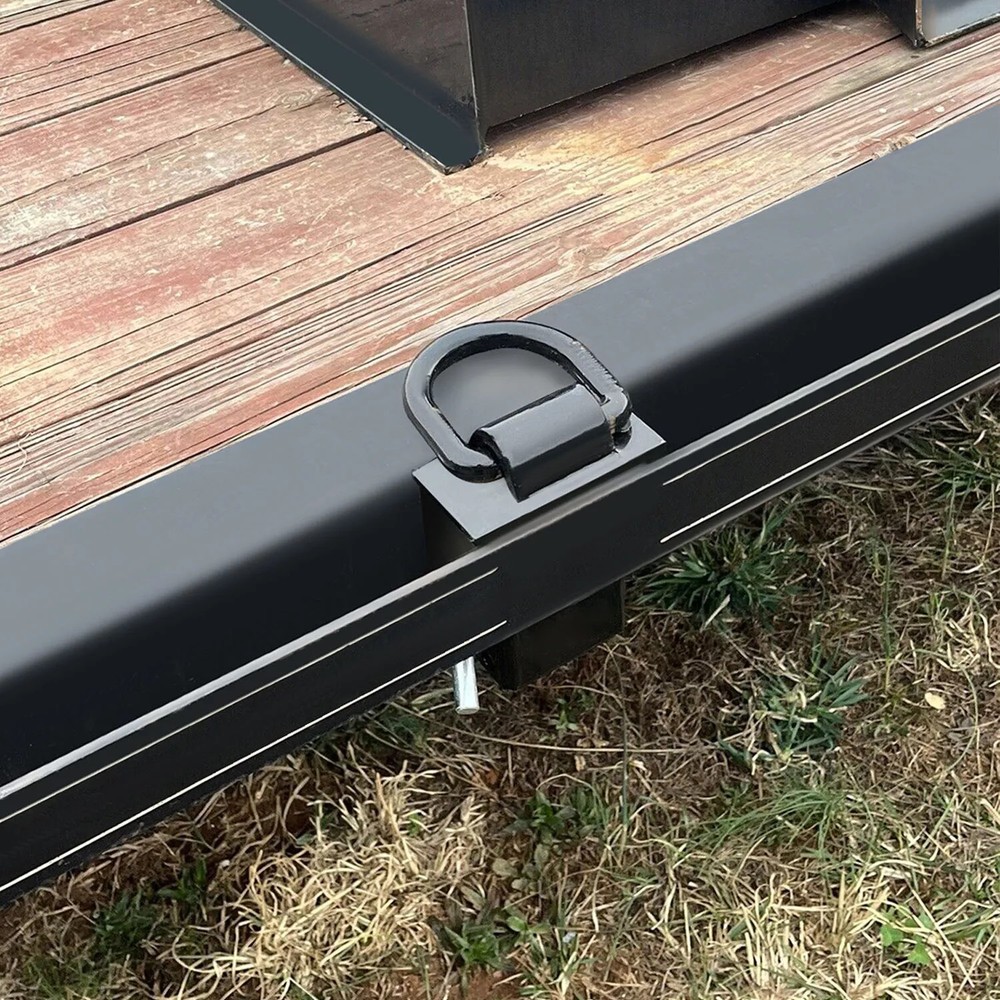 New Stake Pocket D Ring Heavy Duty Adjustable Trailer Stake Pocket,Black, 6 Pack