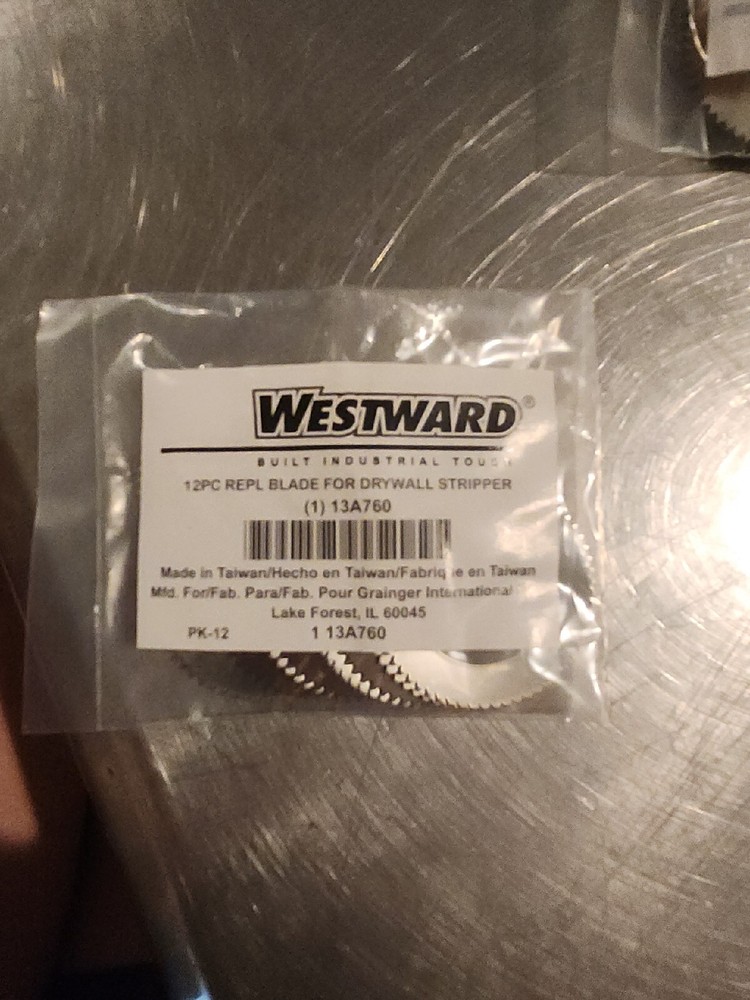 Westward 12pc Replacement Blades For Drywall Stripper