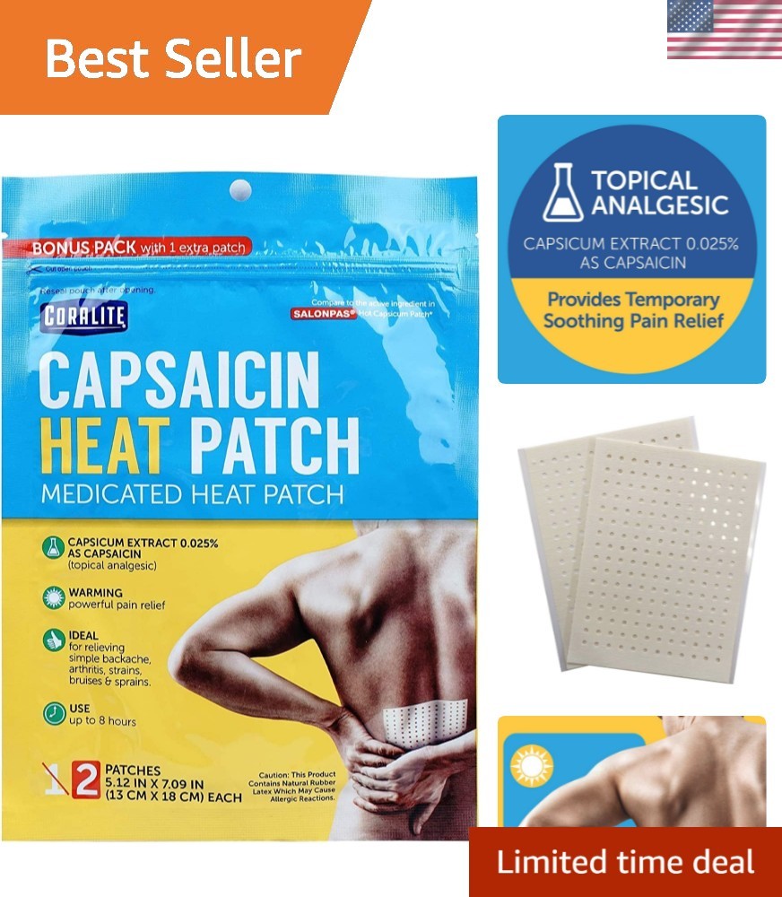 Bulk Case of 6 Capsaicin Hot Patch by 6