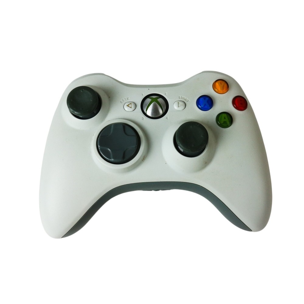 Genuine White Microsoft Xbox 360 Wireless Controller - Tested