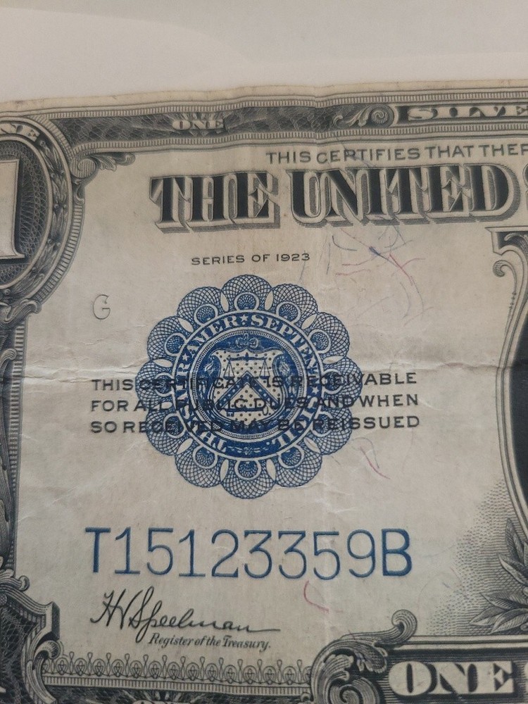 1923 Horse Blanket Silver Certificate $1 Note