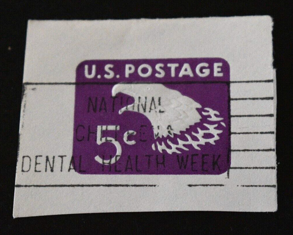 1968 US Stamp Scott #U553 - 5 Cent Eagle Envelope Cut