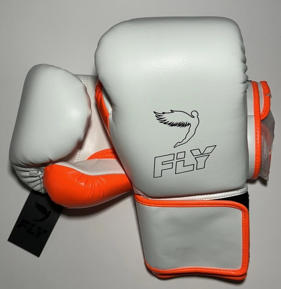 Professional FLY Superloop X 14oz Training Gloves - White Orange - New