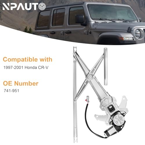 Front Passenger Side Power Window Regulator with Motor Replacement for Honda