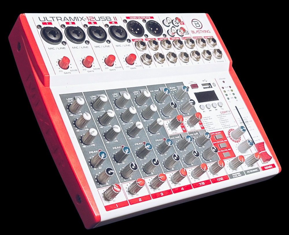 CONSOLA BLASTKING ULTRAMIX 12USB /12 CANALES, INTERFAZ USB