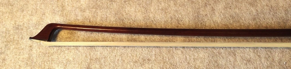 Vintage Euro 3/4 Cello Bow, Pernambuco, 74g, Strong, Responsive, Ebony & Silver