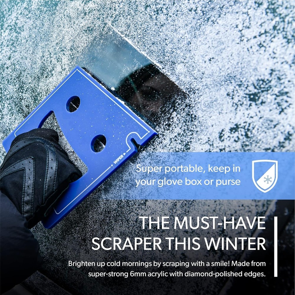 FrostGuard Scrape Buddy Car Ice Scraper - Blue Frost