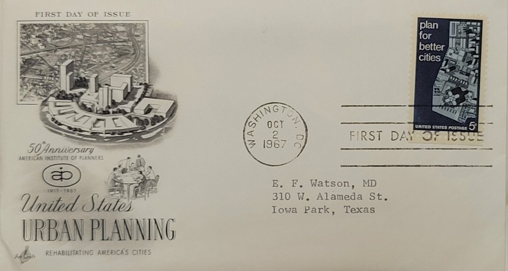 Scott #1333 5c Plan for Better Cities FDC & Cachet Ayerst Labs Letter Included