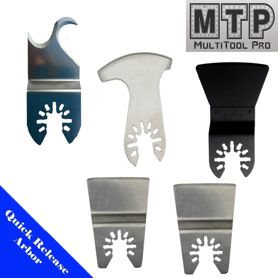 5 Scraper Blade Oscillating Multi Tool For Glue residue removers Universal Fit