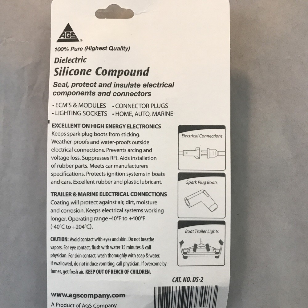 AGS DIELECTRIC SILICONE COMPOUND .5 Oz. Moisture Proof Your Connections