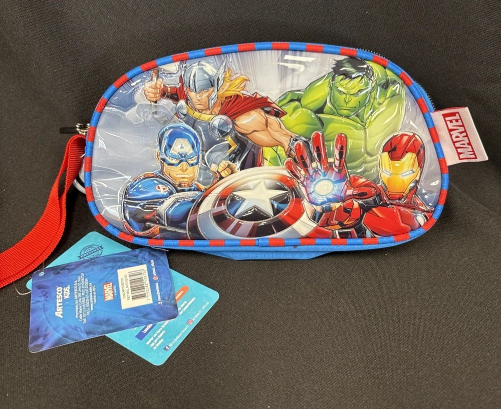 Marvel Heroes 2 Zip Compartment Pencil Case