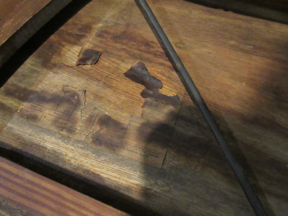 ANTIQUE ORIGINAL 1800's FOLDING CHESS CHECKERBOARD TABLE SOLID PLANK TOP