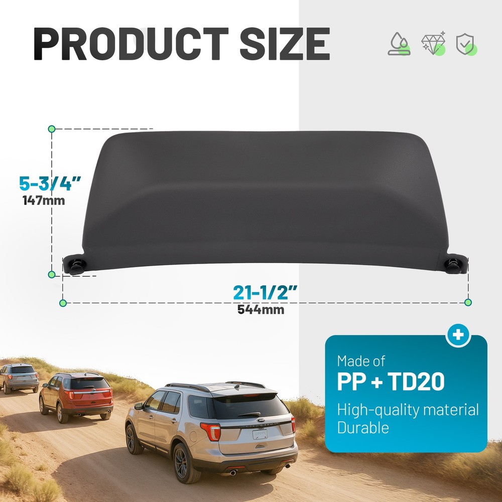 Rear Bumper Trailer Tow Hitch Panel Receiver Cover For Ford Explorer 2011-2019