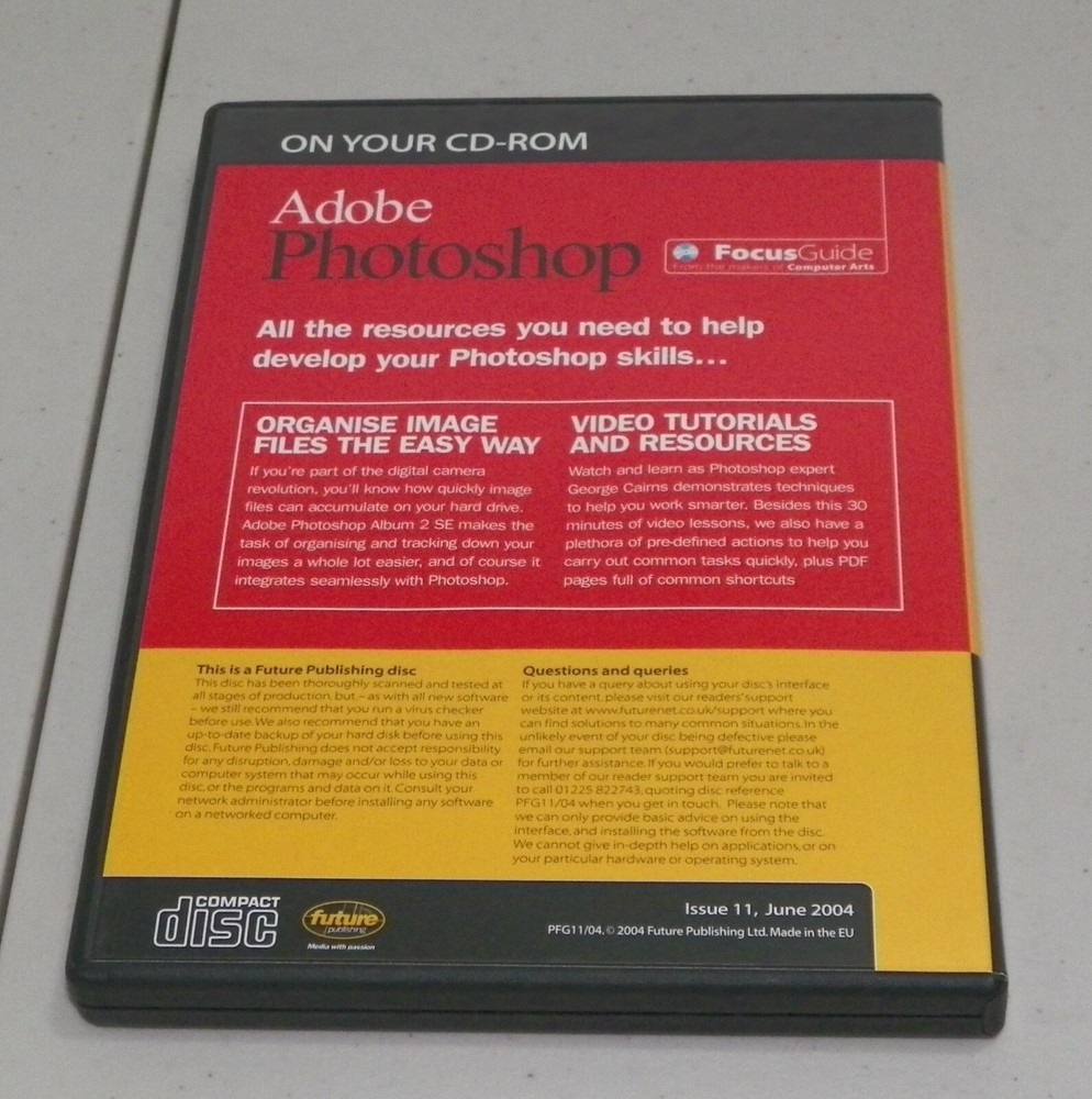 ADOBE PHOTOSHOP TOOL KIT FOCUS GUIDE CD-ROM FOR PC/MAC ISSUE 11 ~PRE-OWNED~