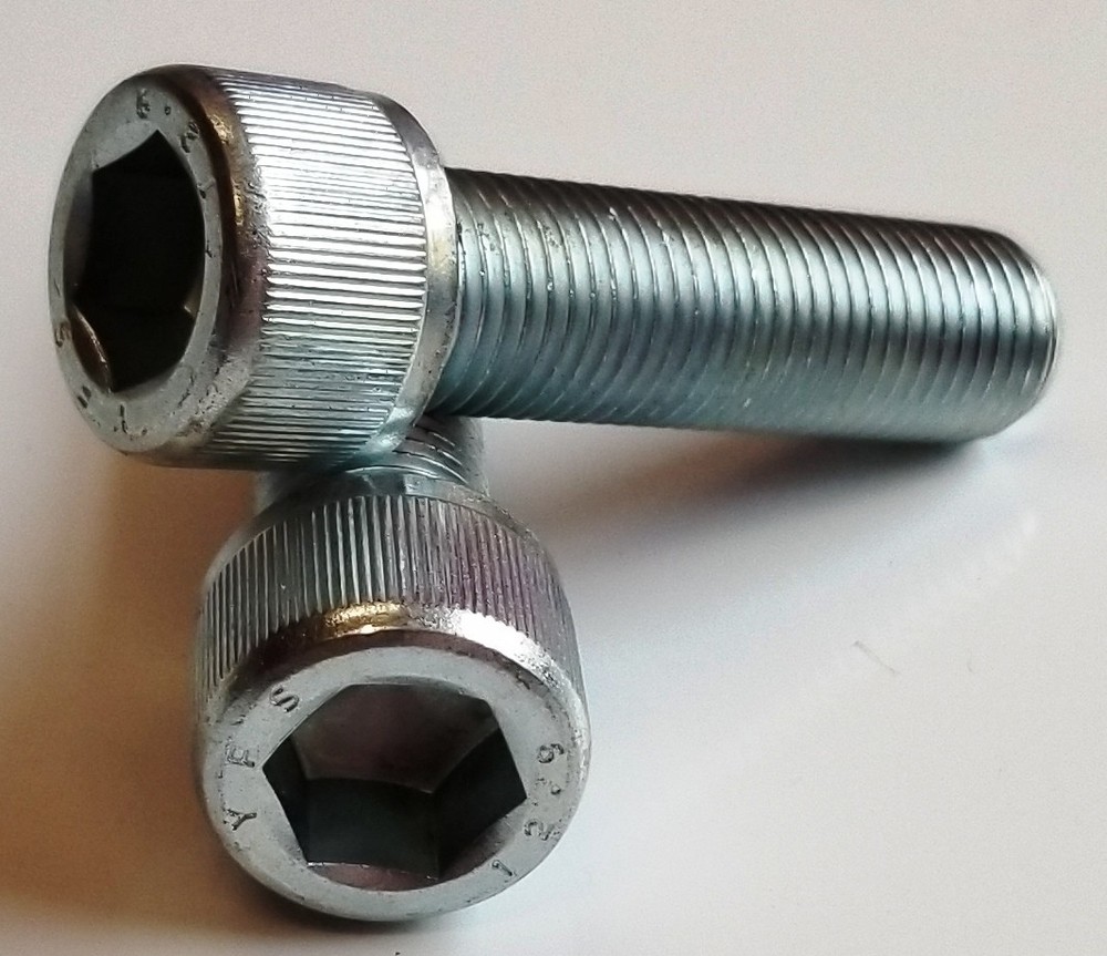 M14 - 1.50 Fine Thread Socket Head Socket Caps Screws, Grade 12.9 Zinc Plated