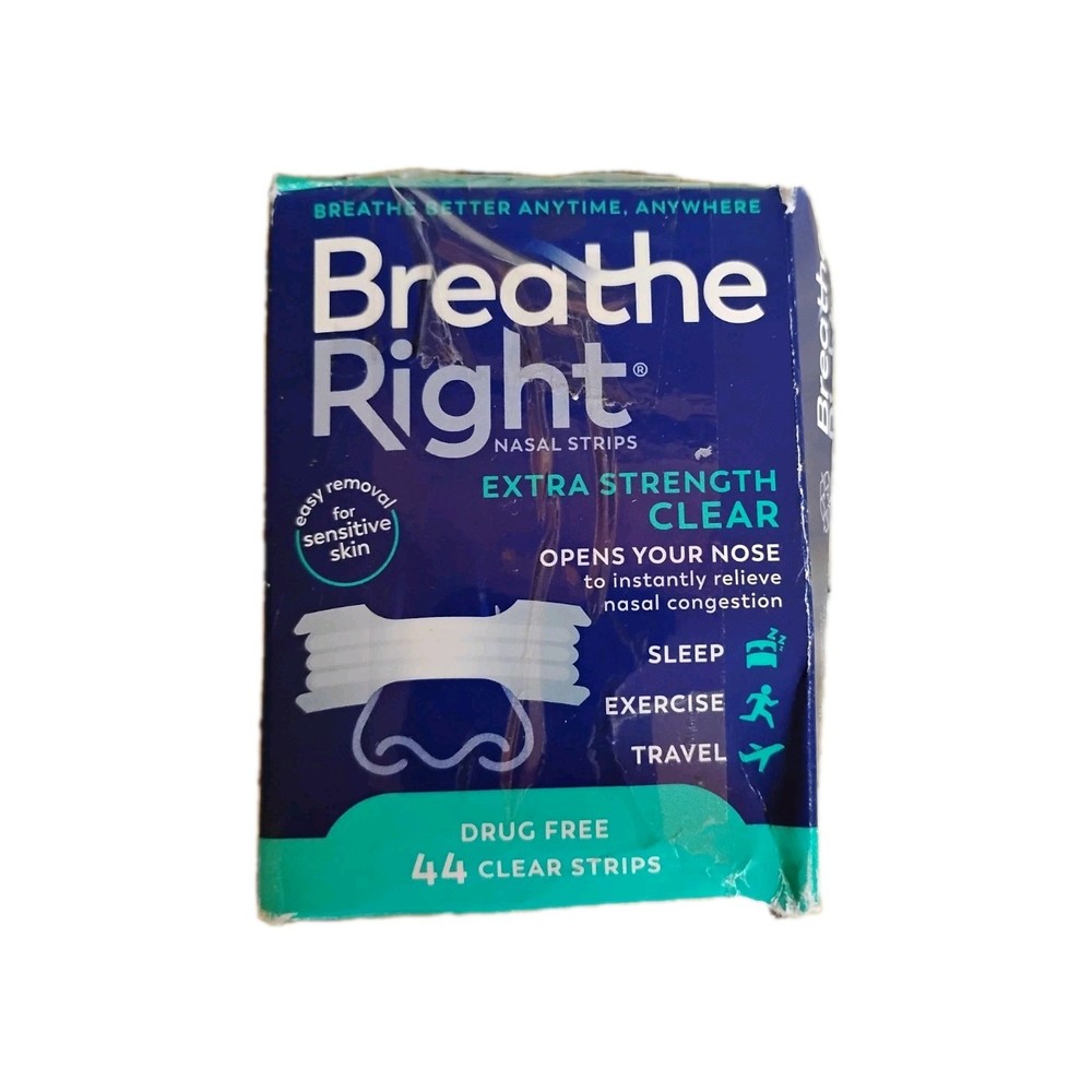 Breathe Right Extra Strength Clear Nasal Strips 44 Strips