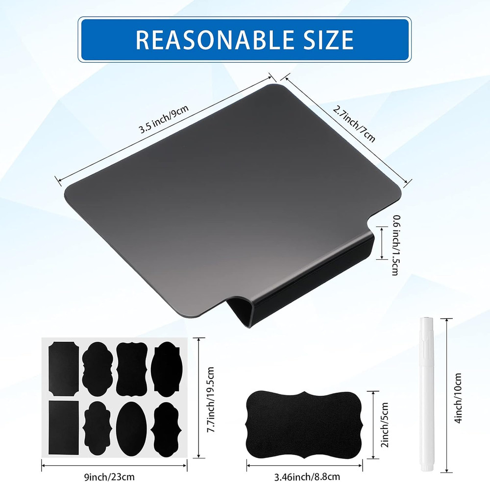 25 Pieces Basket Labels Clips Removable Bin Tags Includes 18 Kitchen Bin Labe...