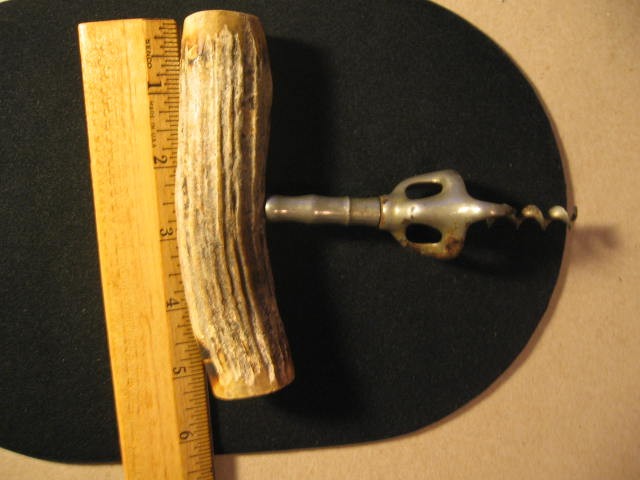 Antique Stag Antler Horn Corkscrew