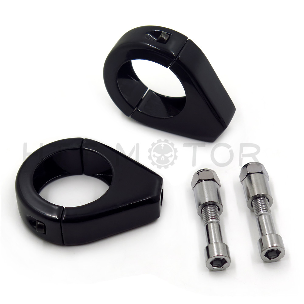 41mm Fork Turn Signal Indicator Light Relocation Bracket Clamps Mount for Harley