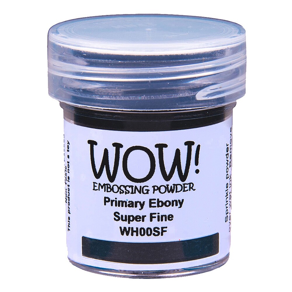 WOW! Embossing Powder, Primary Ebony, Super Fine, Black Embossing Powder, Jet
