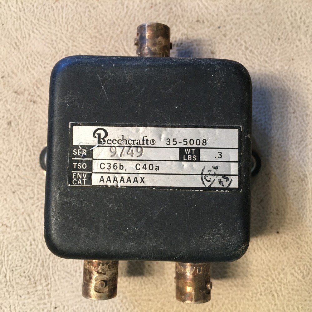 Beechcraft 35-5008 Nav Antenna Diplexer Splitter, sn 9749