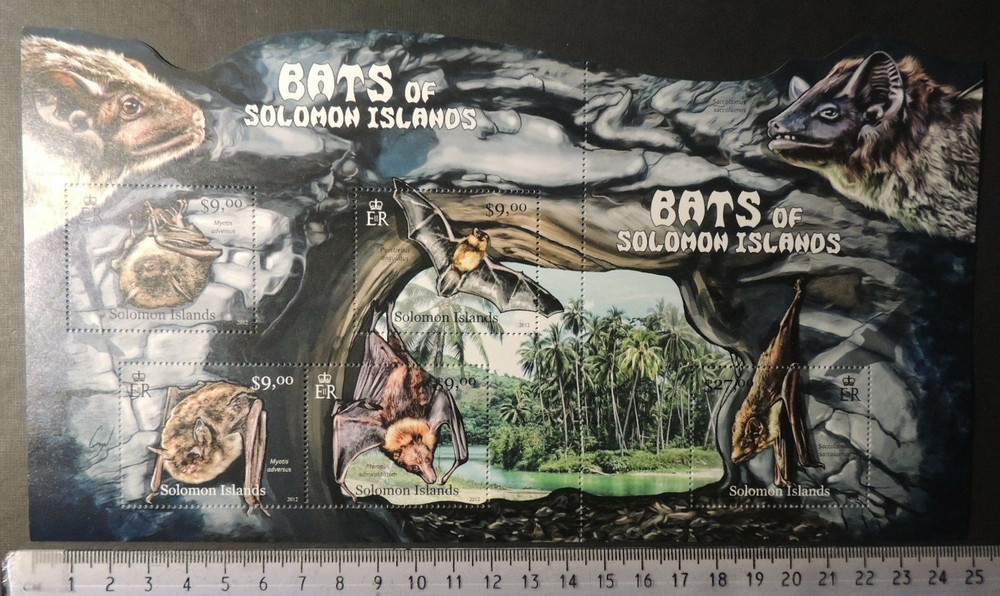Solomon Islands 2012 bats mammals s/s m/sheet mnh