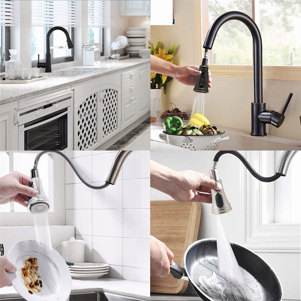 Kitchen Faucet Head Replacement, Pull Down Faucet Spray Head with 9 Adapters