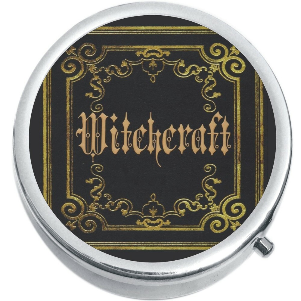 Witchcraft Gold Black  Medicine Vitamin Pill Box