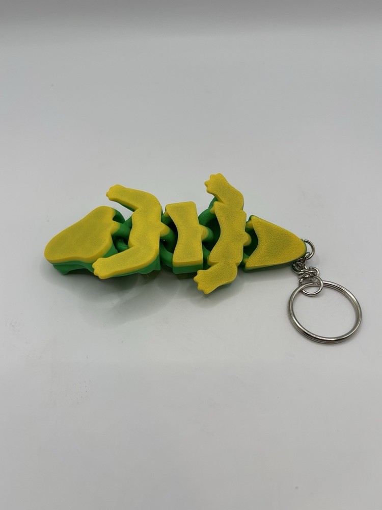 Green Alligator Fidget Keychain