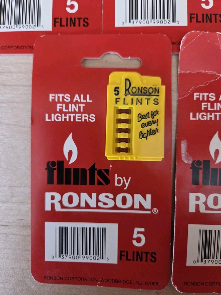 Flints By Ronson 5 Pieces Per Pack 5 Total Pack 25 Flints LOT Bulk NEW
