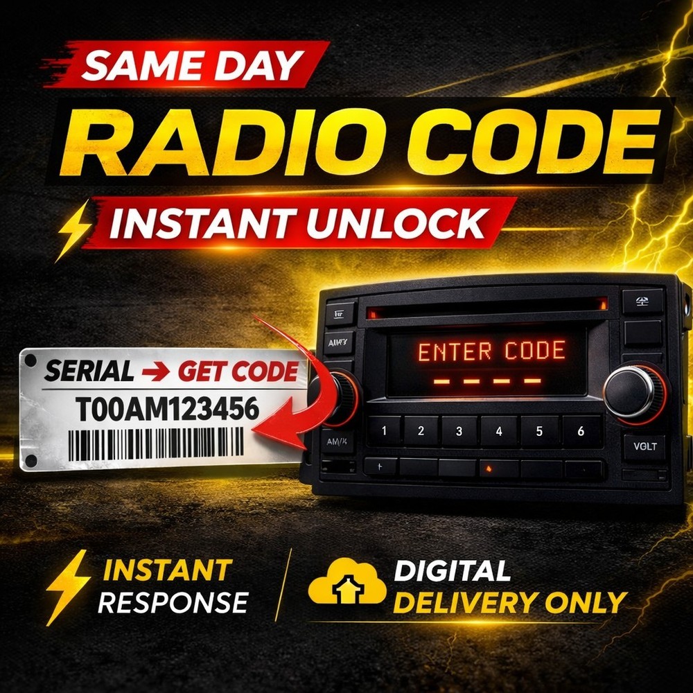 Ram Radio Anti-Theft Pin Unlock Code Instant Digital Delivery
